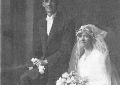 Percy Dow and Lillian Thomas on their wedding day, February 8th 1922