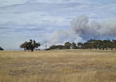 Blackford-Avenue Range bushfire viewed from Avenue Plains on 11 January 2021